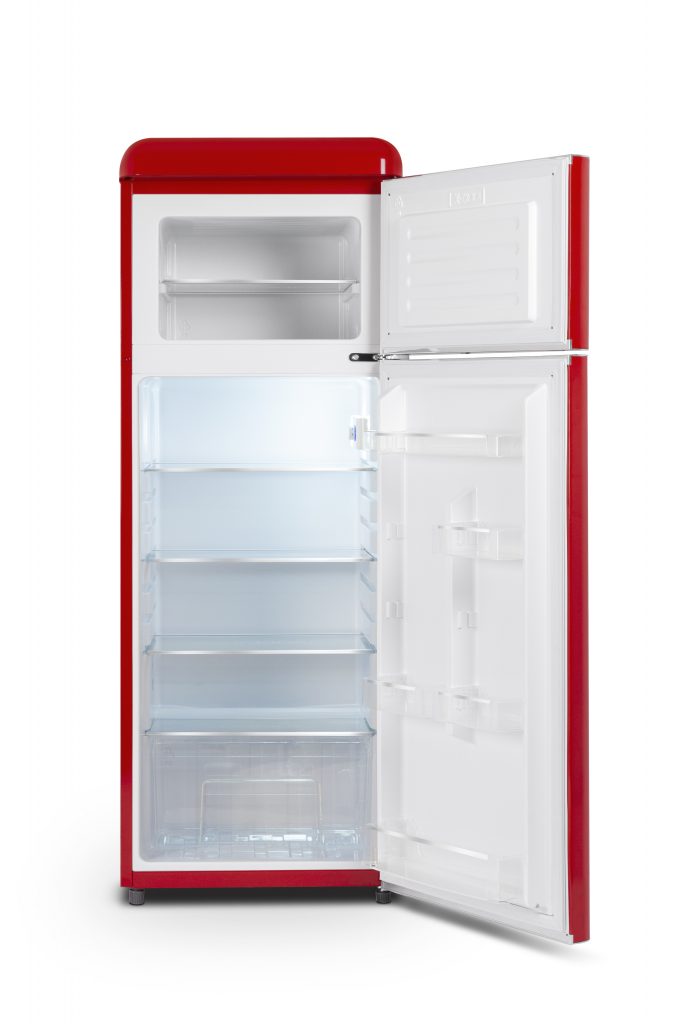 Réfrigérateur Vintage rouge, SCDD208VR , destockage electromenager, electromenager grenoble