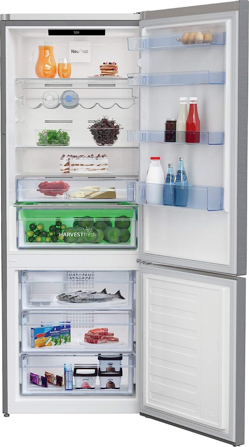 Réfrigérateur XL BEKO Combiné 70cm - RCNE560E50ZXPN , réfrigérateur pas chere , réfrigérateur grosse capacité , gros frigo solde , frigo solde